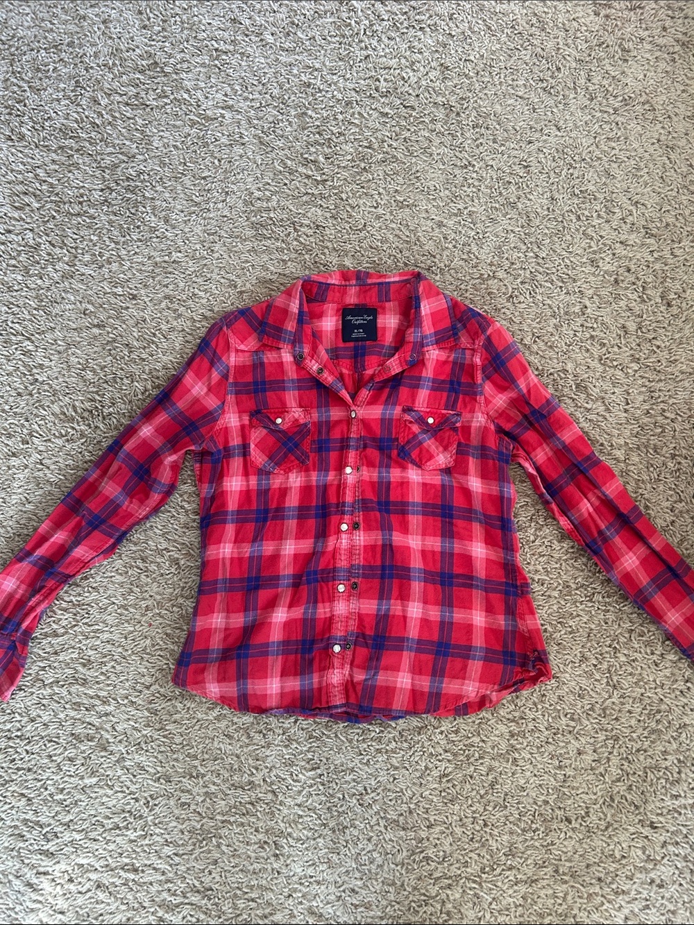 American Eagle Snap Button-up Top